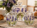 Kit Lavanda | Trio de Cristal para Mesa Posta Premium com Açucareiro, Meleira e Manteigueira – Allurie Home