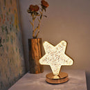 Luminária de Mesa Estrela LED 3 Cores Luxo Nórdico – Abajur Decorativo Cristal Acrílico para Quarto e Sala – Allurie Home