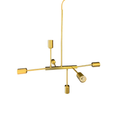 Lustre Pendente 6 Bocais Estilo Sputnik Moderno Preto Ajustável E27 – Allurie Home