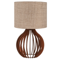 Abajur de Mesa MDF com Cúpula Bivolt Luminária Decorativa Quarto e Sala – Allurie Home