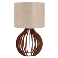 Abajur de Mesa MDF com Cúpula Bivolt Luminária Decorativa Quarto e Sala – Allurie Home
