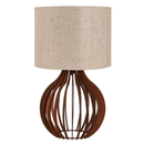 Abajur de Mesa MDF com Cúpula Bivolt Luminária Decorativa Quarto e Sala – Allurie Home