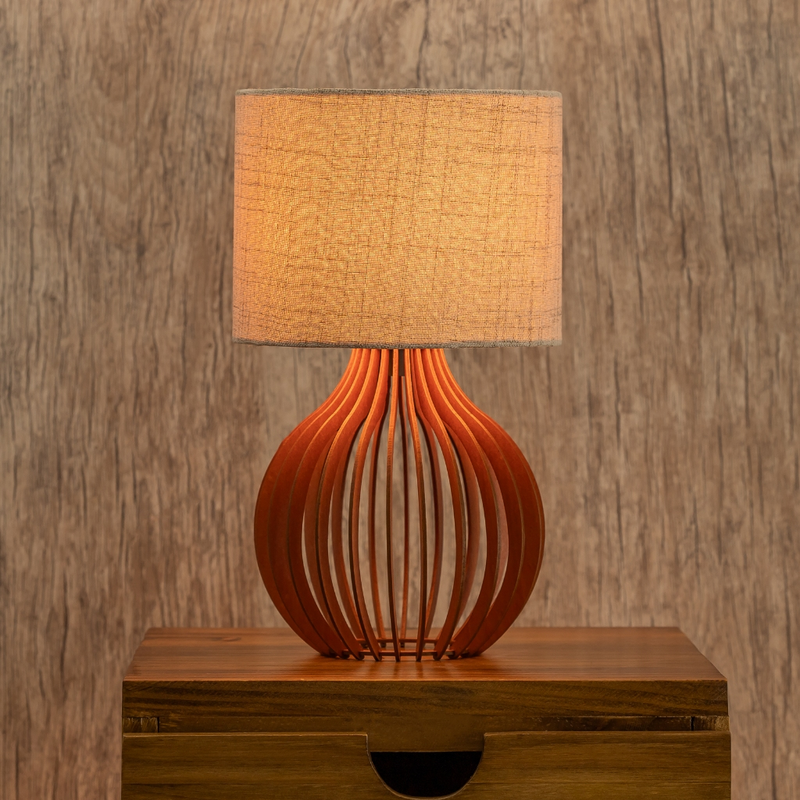 Abajur Luminária Em Mdf Bivolt Criado Mesa Quarto Sala