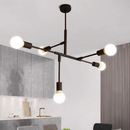 Lustre Pendente 6 Bocais Estilo Sputnik Moderno Preto Ajustável E27 – Allurie Home