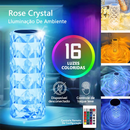 Luminária Cristal LED 16 Cores Touch com Controle Remoto Abajur Diamante Decorativo – Allurie Hom