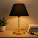 Abajur Luminária de Mesa Cúpula Injetada Escritório Quarto Recepção Decoração Sala Moderno