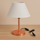 Abajur Luminária de Mesa Cúpula Injetada Escritório Quarto Recepção Decoração Sala Moderno