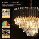 Luminária de teto para sala de estar nova luminária de cristal para sala de jantar luminária LED decorativa para quarto