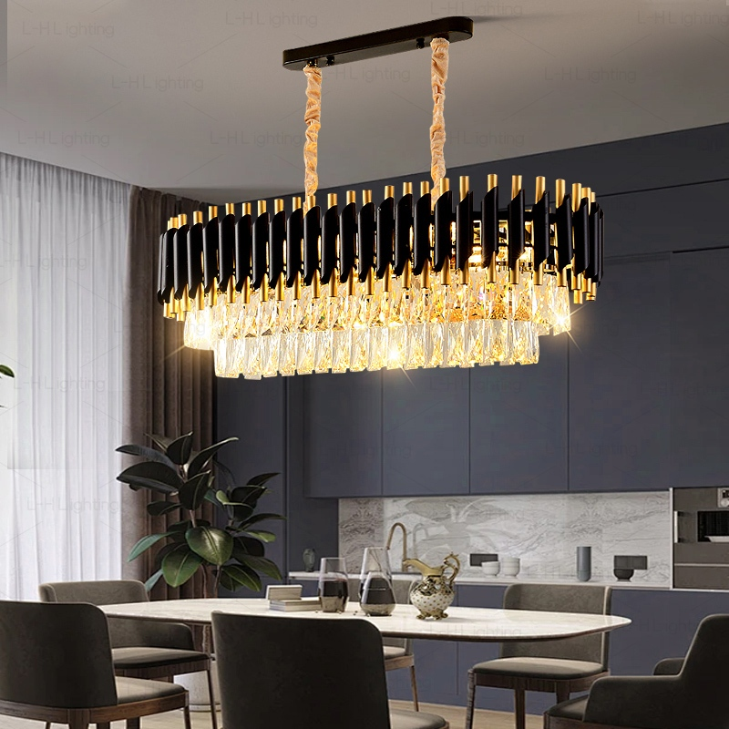 Luminária de teto para sala de estar nova luminária de cristal para sala de jantar luminária LED decorativa para quarto