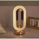 Luminária de Mesa Touch Cristal LED 3 Tons Luxuosa Recarregável para Quarto – Allurie Home