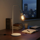 Luminária de Mesa Abajur L Redondo Retro Vintage Industrial Moderno Bivolt