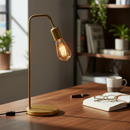 Luminária de Mesa Abajur L Redondo Retro Vintage Industrial Moderno Bivolt
