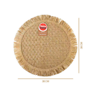 Kit 4 Jogos Americanos Redondos 38cm em Fibra Natural com Franjas Premium para Mesa Posta – Allurie Home