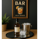 Bandeja Espelhada GRANDE Decorativa Orgânica Multiuso - Para Mesa Sala de Jantar, Bebidas, Bar