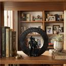 Escultura Decorativa Casal No Arco Enfeite De Luxo Para Mesa Rack Sala