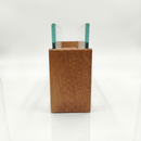 Porta Talheres em Madeira Nobre e Vidro Organizador Multiuso Premium para Mesa Posta – Allurie Home