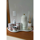 Bandeja Espelhada GRANDE Decorativa Orgânica Multiuso - Para Mesa Sala de Jantar, Bebidas, Bar