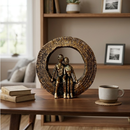 Escultura Decorativa Casal No Arco Enfeite De Luxo Para Mesa Rack Sala