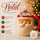 Caneca Natal Papai Noel 330ml Cerâmica Com Alça Presente Natalina Presenteável Decoração