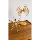 Kit Decoração Luxo Ouriço + Escultura Ferro Dourado – Sala Moderna Elegante