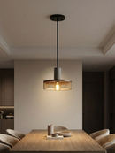 Pendente Moderno minimalista Preto Luz Quente Para Mesa Jantar Cozinha Bivolt