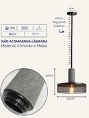 Pendente Moderno minimalista Preto Luz Quente Para Mesa Jantar Cozinha Bivolt