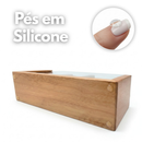 Porta Talheres em Madeira Nobre e Vidro Organizador Multiuso Premium para Mesa Posta – Allurie Home