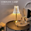 Abajur Recarregável de Mesa dourado Aço inoxidável Luz Touch sem fio LED Luminária de mesa P/quarto