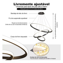 3 Cores Em 1 Luz Sala De Estar Lustre Cozinha Led Lâmpada Do Teto Nordic Moderno Decoração