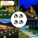 Luminária Balizador Espeto Jardim Energia Solar LED Chão Redondo Branco Quente
