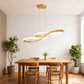 Lustre Moderno De Controle Remoto 110V-220V Dourado 75cm 3 Cores Pendentes Vários Modelos Para Sala De Estar