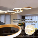 Lustre Moderno De Controle Remoto 110V-220V Dourado 75cm 3 Cores Pendentes Vários Modelos Para Sala De Estar