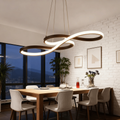 Lustre Moderno De Controle Remoto 110V-220V Dourado 75cm 3 Cores Pendentes Vários Modelos Para Sala De Estar