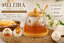 Meleira de Vidro com Tampa, Base e Colher de Bambu 480ml | Porta Mel para Mesa Posta – Allurie Home