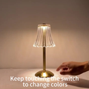Abajur Recarregável de Mesa dourado Aço inoxidável Luz Touch sem fio LED Luminária de mesa P/quarto