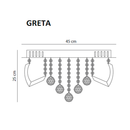 Luminária de Teto Plafon Sobrepor Led Cristal Gretta 24W Bivolt