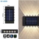 Luminária Solar de Parede LED Arandela Externa Prova d’Água Branco Quente Jardim – Allurie Home