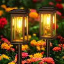 Luminária Solar de Jardim Luz Quente Estilo Tungstênio à Prova D’Água – Iluminação Decorativa para Gramado e Caminho – Allurie Home