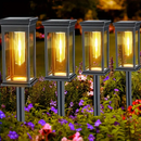 Kit 1-4 Luminaria Solar de Tungstênio para Gramado Decoração de Ambientes Externos Luzes de Gramado