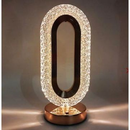 Luminária de Mesa Lâmpada Touch Quarto Luxuosa Cristal Acrílico 3 Tons de Led GA-249