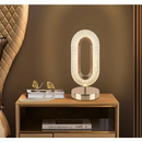 Luminária de Mesa Lâmpada Touch Quarto Luxuosa Cristal Acrílico 3 Tons de Led GA-249