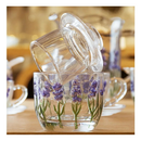 Kit Lavanda | Trio de Cristal para Mesa Posta Premium com Açucareiro, Meleira e Manteigueira – Allurie Home