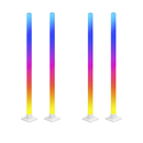 Luminária de Chão RGB LED Torre 1,5m com Controle e Modo Música 2 Unid. – Luz Gamer Moderna USB – Allurie Home