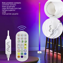 Luminária de Chão RGB LED 5050 2 Torre Inteligente com Controle 9.6W Barra Modo Música USB