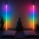 Luminária de Chão RGB LED 5050 2 Torre Inteligente com Controle 9.6W Barra Modo Música USB